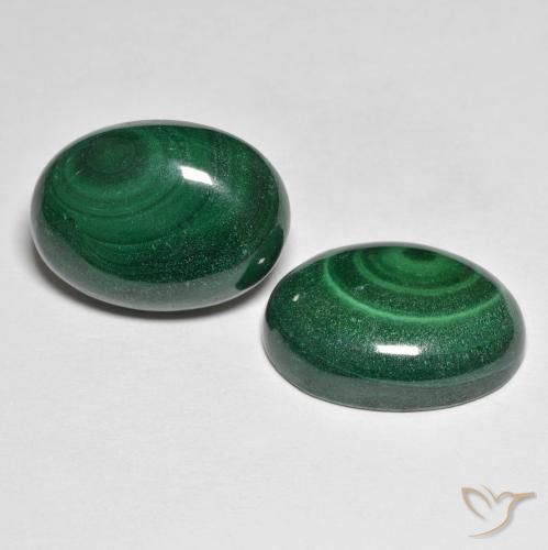 Gemme di Malachite Verde naturale da 32.27 ct, Ovale, Opaco