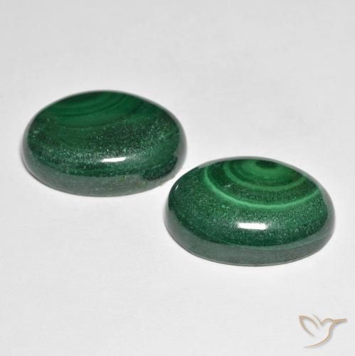 Gemme di Malachite Verde naturale da 32.27 ct, Ovale, Opaco