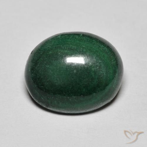 Malachite Verde medio naturale da 5.60 ct, Ovale, Opaco