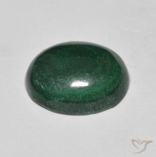 Malachite Verde medio naturale da 5.60 ct, Ovale, Opaco