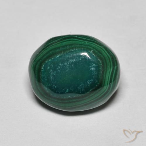 6.69ct Naturale Verde Pino Malachite, Ovale, Opaco