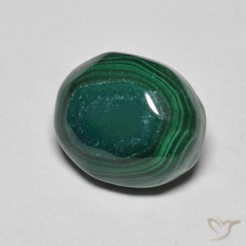 Malachite Verde Pino naturale da 6.69 ct, Ovale, Opaco