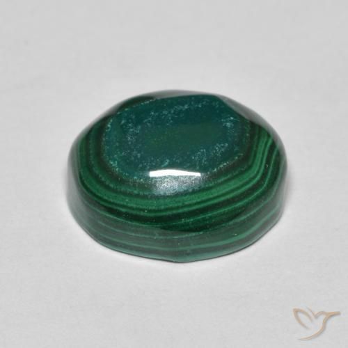 Malachite Verde Pino naturale da 6.69 ct, Ovale, Opaco