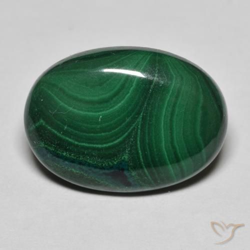 11.40ct Naturale Verde Malachite, Ovale, Opaco