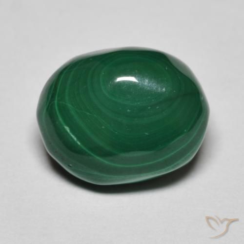 5.35ct Naturale Verde Malachite, Ovale, Opaco