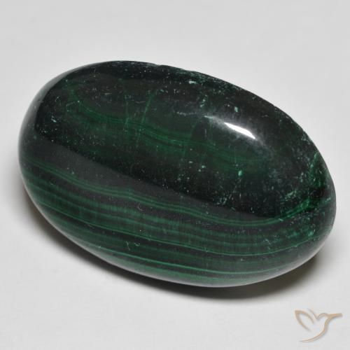 Malachite Verde scuro naturale da 30.12 ct, Ovale, Opaco