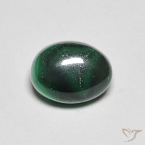 Malachite Verde naturale da 3.10 ct, Ovale, Opaco