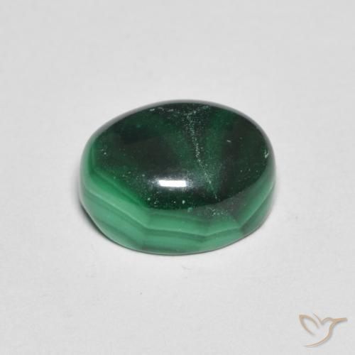 Malachite Verde naturale da 3.10 ct, Ovale, Opaco