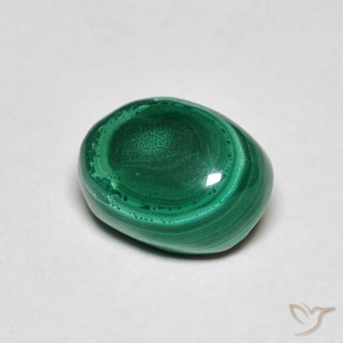 Malachite Verde naturale da 2.72 ct, Ovale, Opaco