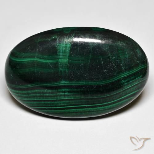 Malachite Verde scuro naturale da 37.71 ct, Ovale, Opaco