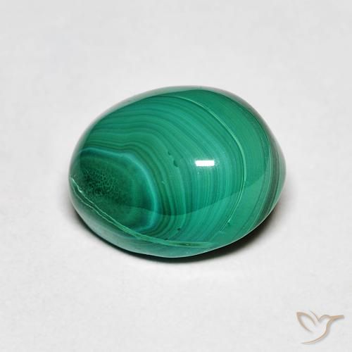 Malachite Verde naturale da 3.34 ct, Ovale, Opaco