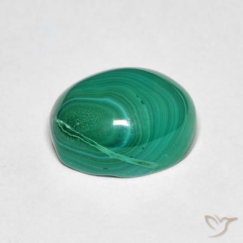 Malachite Verde naturale da 3.34 ct, Ovale, Opaco