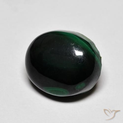 Malachite Verde naturale da 7.96 ct, Ovale, Opaco