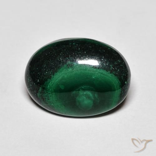 6.48ct Naturale Verde scuro Malachite, Ovale, Opaco