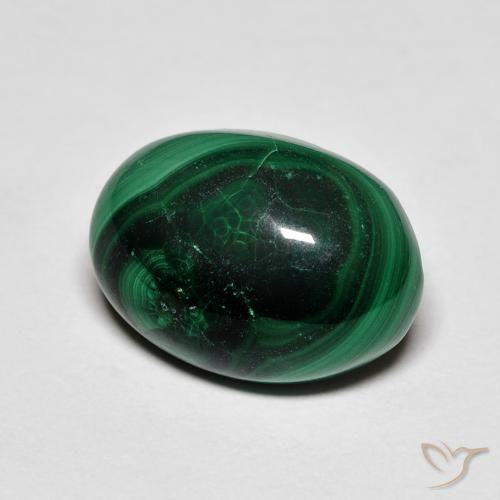 8.37ct Naturale Verde Malachite, Ovale, Opaco