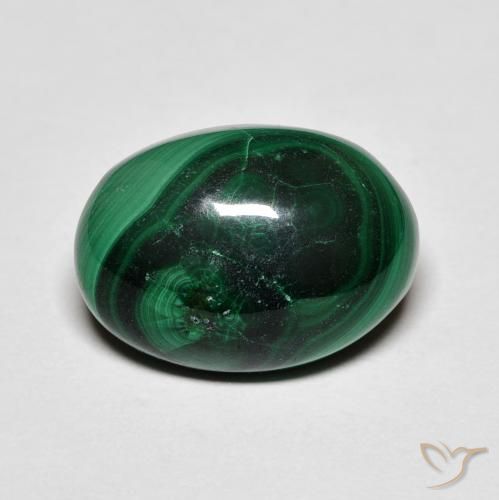 Malachite Verde naturale da 8.37 ct, Ovale, Opaco