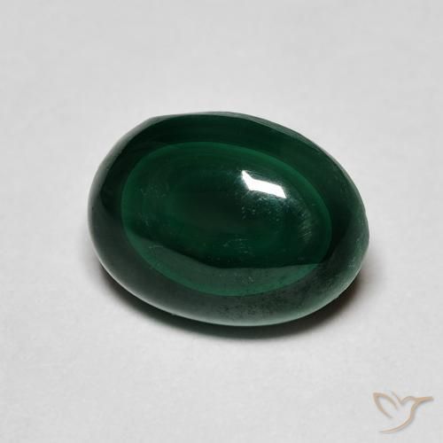 5.64ct Naturale Verde scuro Malachite, Ovale, Opaco