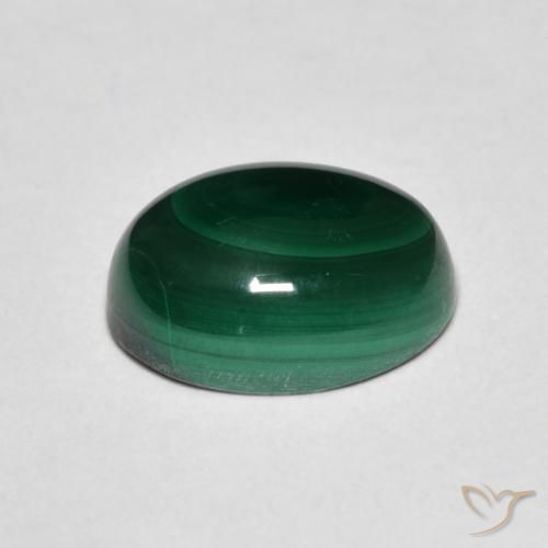 Malachite Verde scuro naturale da 5.64 ct, Ovale, Opaco
