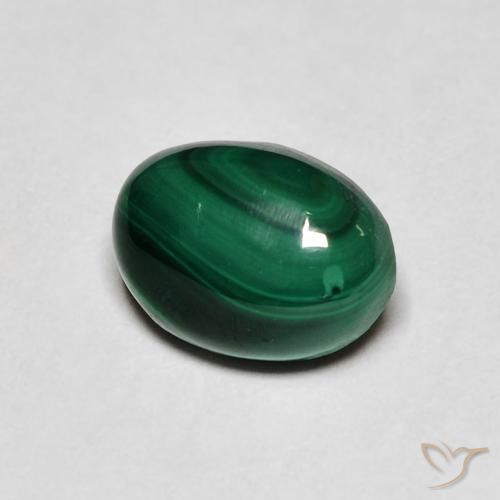 2.78ct Naturale Verde medio Malachite, Ovale, Opaco