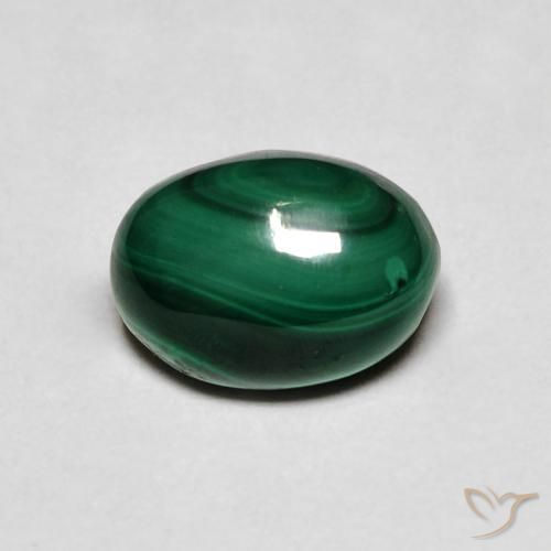 Malachite Verde medio naturale da 2.78 ct, Ovale, Opaco
