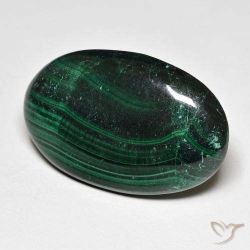 Malachite Verde naturale da 32.63 ct, Ovale, Opaco