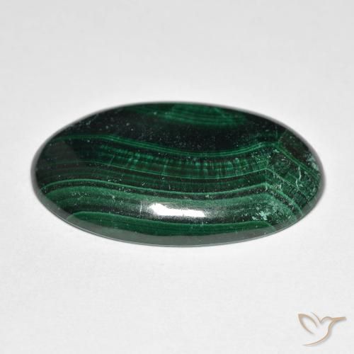 Malachite Verde naturale da 32.63 ct, Ovale, Opaco