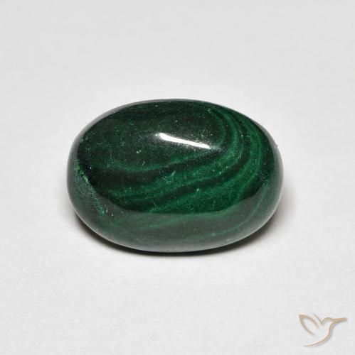 6.69ct Naturale Verde Malachite, Ovale, Opaco