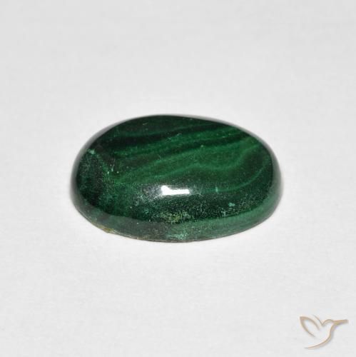 Malachite Verde naturale da 6.69 ct, Ovale, Opaco