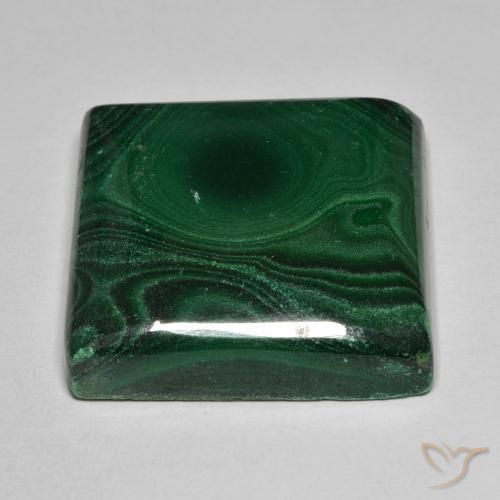 Malachite Verde Pino naturale da 68.84 ct, Quadrato, Opaco