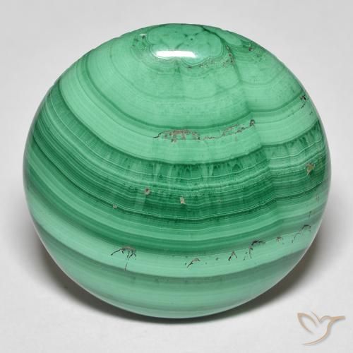 30.82ct Naturale Verde medio Malachite, Rotondo, Opaco