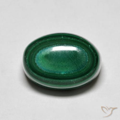 Malachite Verde naturale da 13.80 ct, Ovale, Opaco