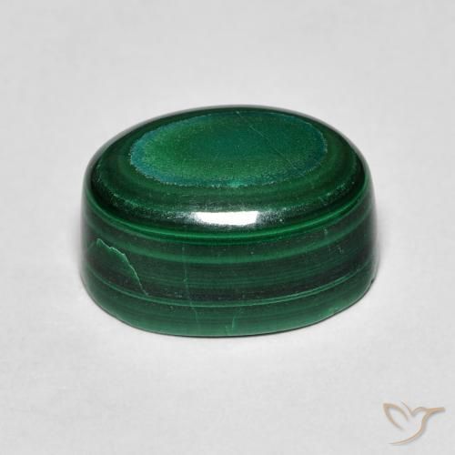 Malachite Verde naturale da 13.80 ct, Ovale, Opaco