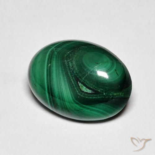 7.31ct Naturale Verde Malachite, Ovale, Opaco