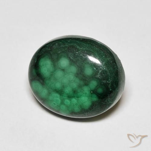 Malachite Verde Pino naturale da 5.88 ct, Ovale, Opaco
