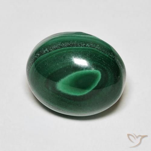 Malachite Verde Pino naturale da 7.80 ct, Ovale, Opaco