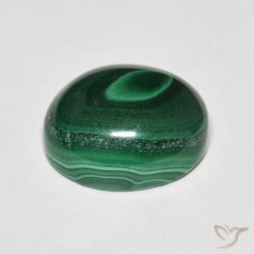Malachite Verde Pino naturale da 7.80 ct, Ovale, Opaco