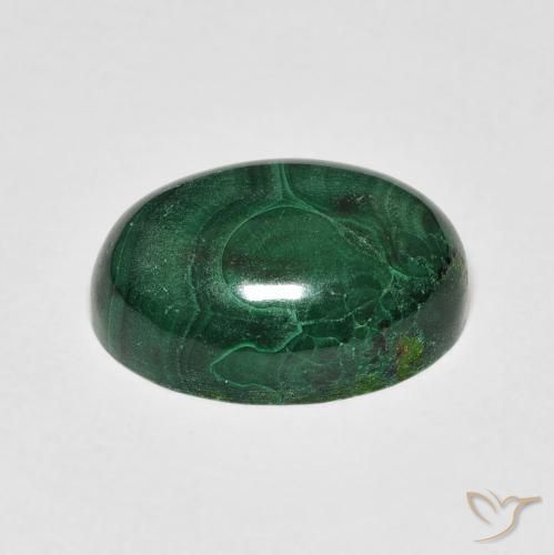 Malachite Verde medio naturale da 8.47 ct, Ovale, Opaco