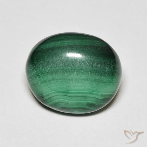 6.20ct Naturale Verde medio Malachite, Ovale, Opaco