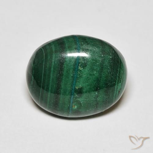 5.65ct Naturale Verde medio Malachite, Ovale, Opaco
