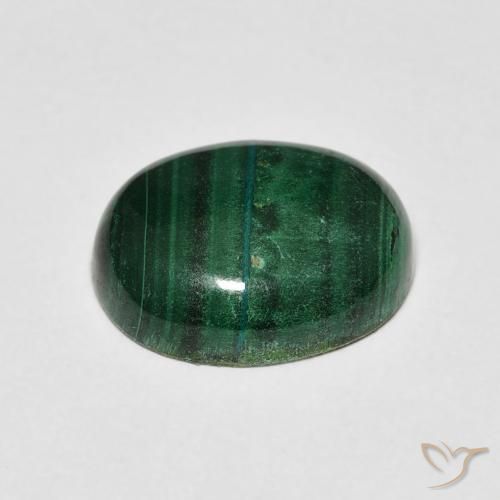 Malachite Verde medio naturale da 5.65 ct, Ovale, Opaco