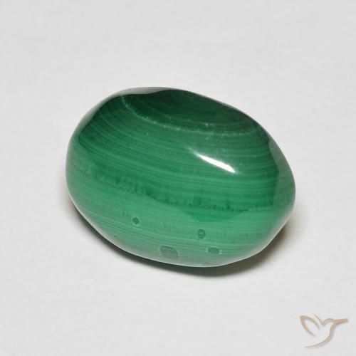 Malachite Verde naturale da 7.62 ct, Ovale, Opaco