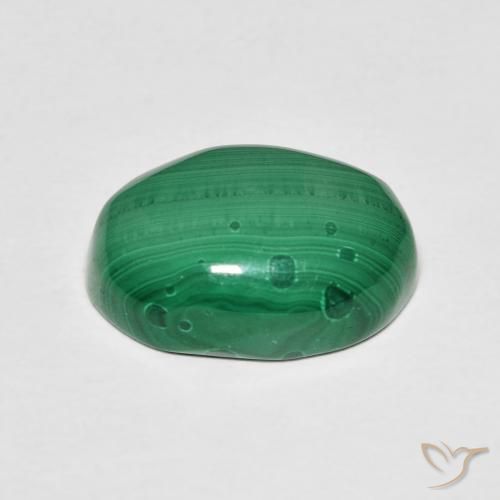 Malachite Verde naturale da 7.62 ct, Ovale, Opaco