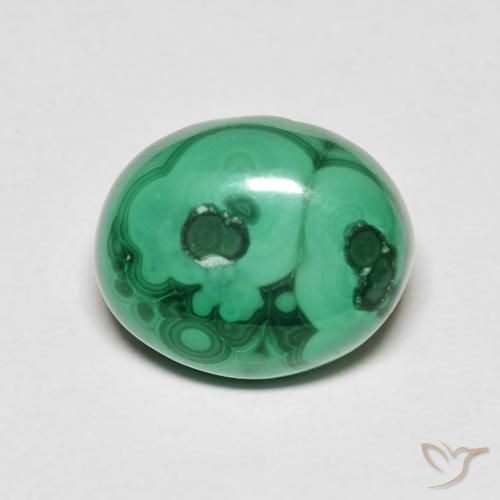6.76ct Naturale Verde medio Malachite, Ovale, Opaco