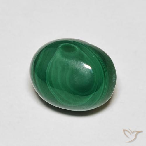 5.31ct Naturale Verde Malachite, Ovale, Opaco