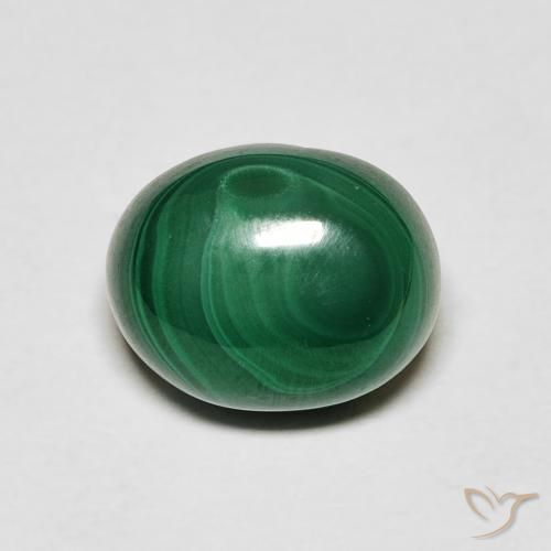 Malachite Verde naturale da 5.31 ct, Ovale, Opaco