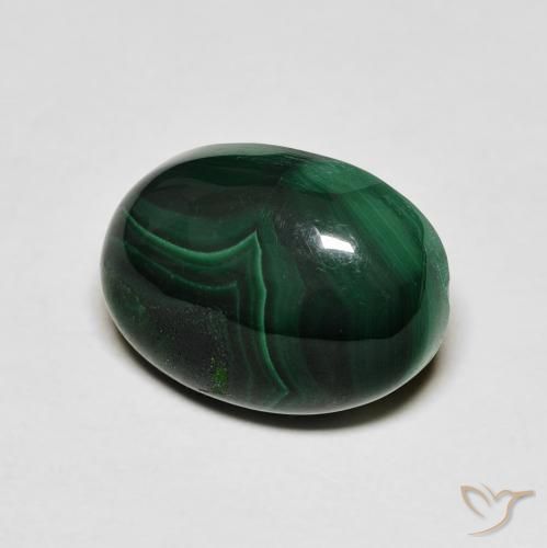 9.88ct Naturale Verde Malachite, Ovale, Opaco