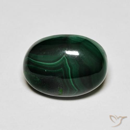 Malachite Verde naturale da 9.88 ct, Ovale, Opaco
