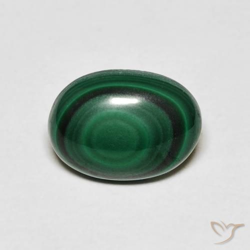 2.60ct Naturale Verde scuro Malachite, Ovale, Opaco