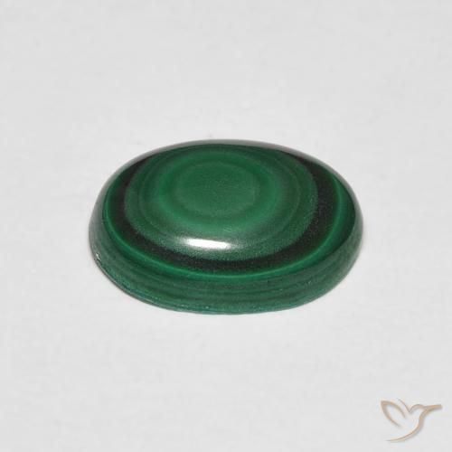 Malachite Verde scuro naturale da 2.60 ct, Ovale, Opaco