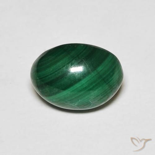 2.59ct Naturale Verde Malachite, Ovale, Opaco